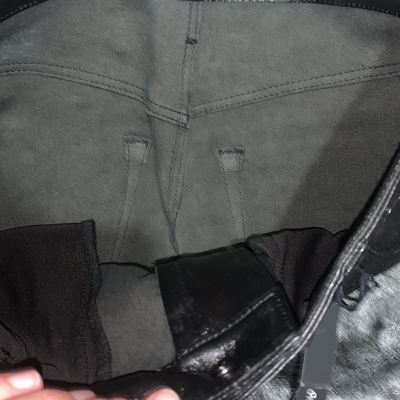 NWT! Black Franky Mid Rise Lamb Leather - Picture 4 of 7